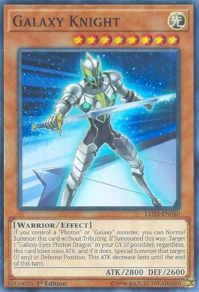 Galaxy Knight (LED3-EN040) - Super Rare