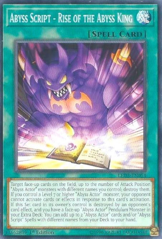 Abyss Script - Rise of the Abyss King (LED3-EN054) - Common
