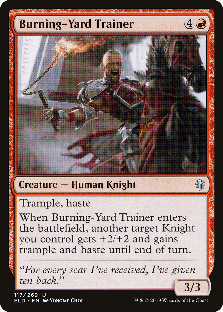 Entraîneur de Burning-Yard [Trône d'Eldraine] 