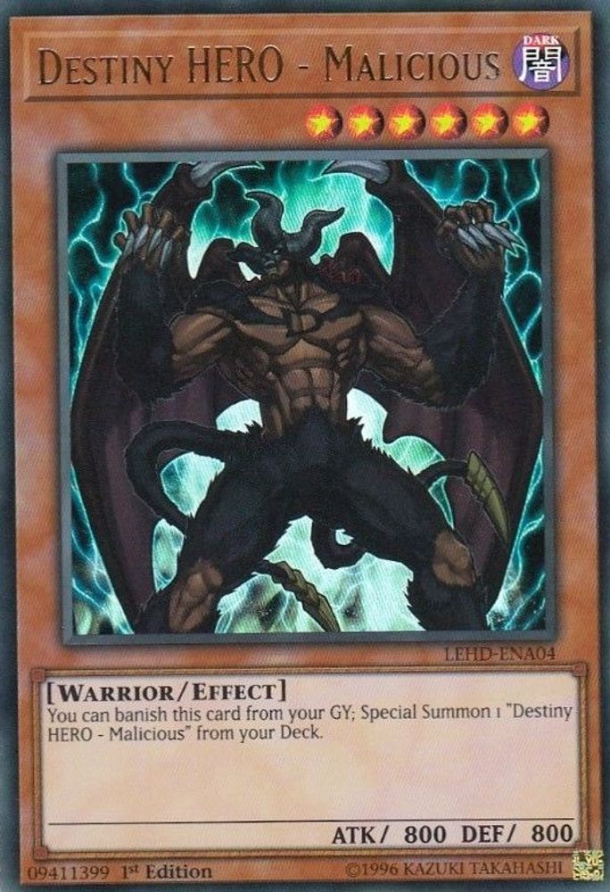 Destiny HERO - Malicious (UR) (LEHD-ENA04) - Ultra Rare