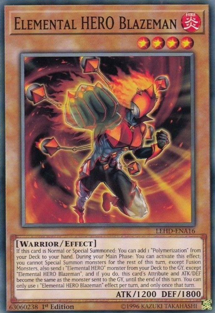 Elemental HERO Blazeman (LEHD-ENA16) - Common