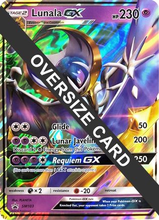 Lunala GX (SM103) (carte Jumbo) [Soleil et Lune : Black Star Promos] 