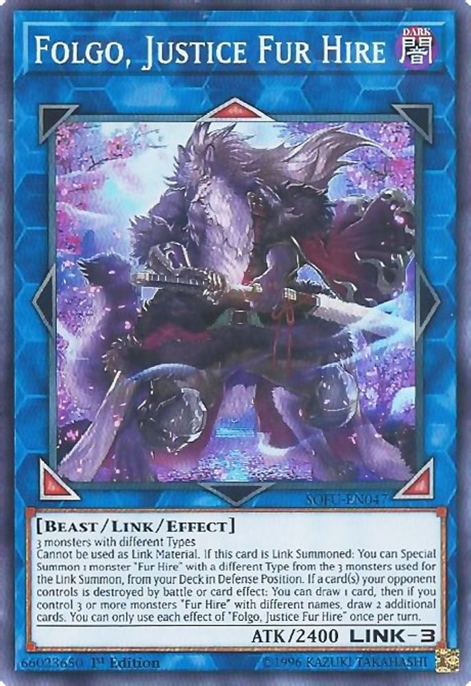 Folgo, Justice Fur Hire (SOFU-EN047) - Super Rare