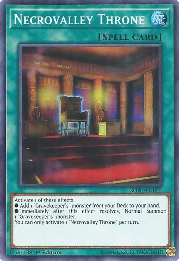 Necrovalley Throne (SOFU-EN055) - Super Rare