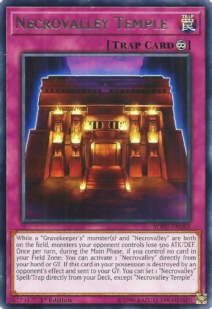 Necrovalley Temple (SOFU-EN068) - Rare