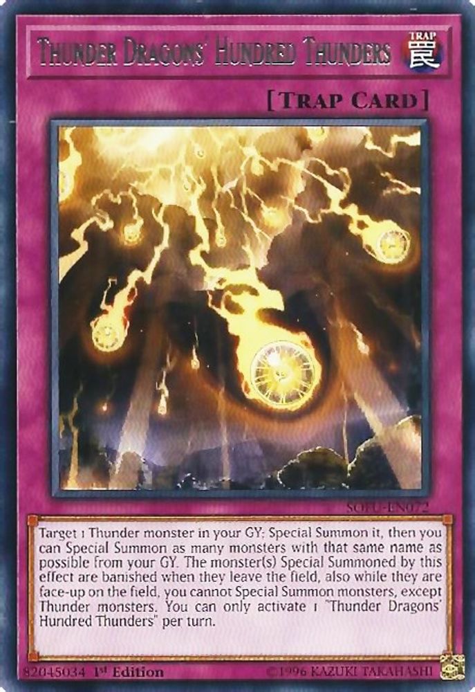 Thunder Dragons' Hundred Thunders (SOFU-EN072) - Rare