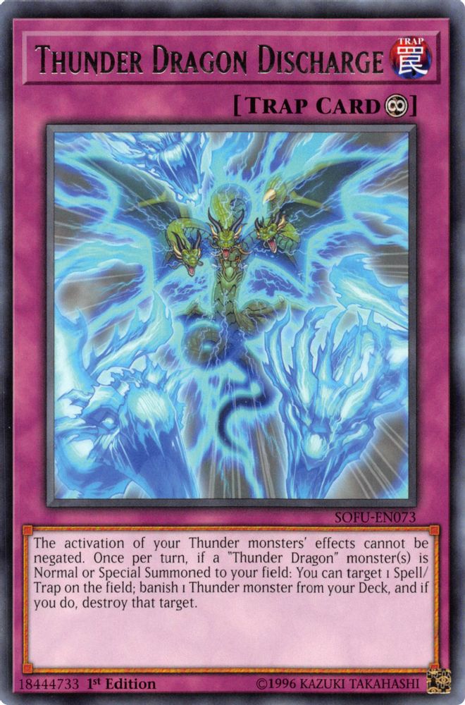 Thunder Dragon Discharge (SOFU-EN073) - Rare