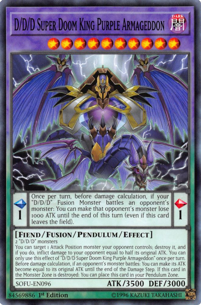 D/D/D Super Doom King Purple Armageddon (SOFU-EN096) - Common