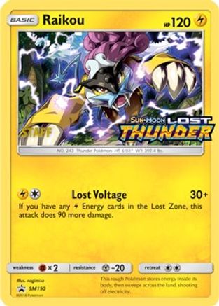 Raikou - SM150 (Prerelease) (Staff)  - Holofoil - Promo