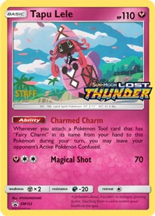Tapu Lele - SM152 (Prerelease) [Staff]  - Holofoil - Promo