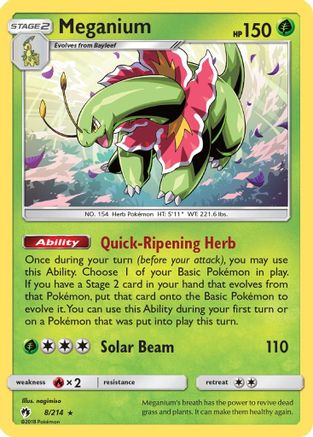 Meganium 008/214  - Holofoil - Holo Rare