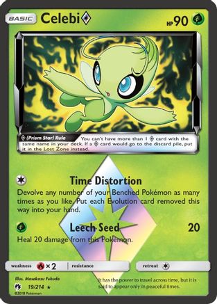 Celebi Prism Star 019  - Holofoil - Prism Rare