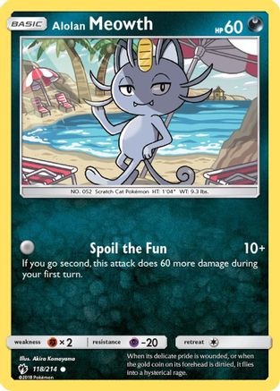 Alolan Meowth 118  - Common