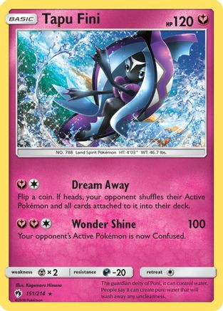 Tapu Fini 151/214  - Holofoil - Holo Rare