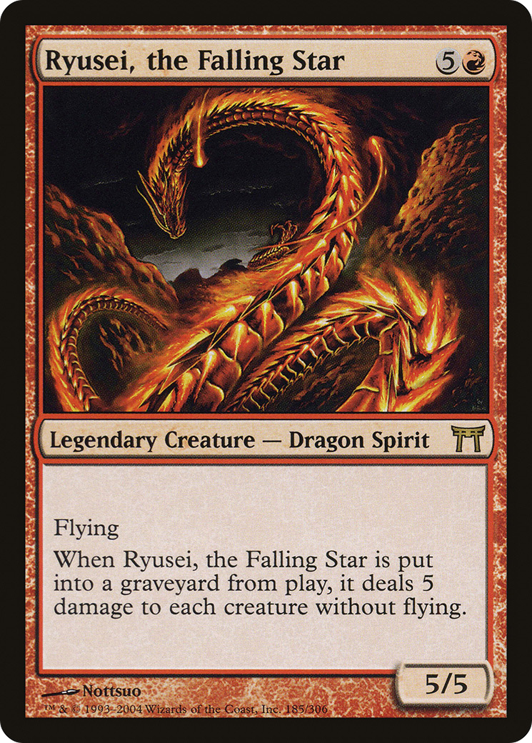 Ryusei, the Falling Star (CHK-185) - Champions of Kamigawa Foil