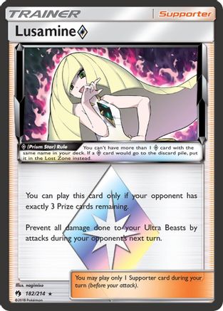 Lusamine Prism Star 182  - Holofoil - Prism Rare