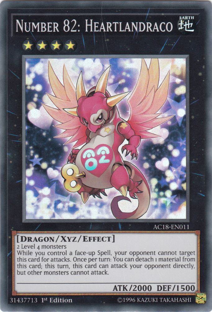 Number 82: Heartlandraco (AC18-EN011) - Super Rare