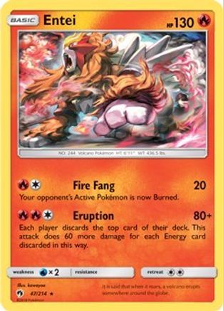 Entei - 47/214 (SM Lost Thunder)/214  - Holofoil - Holo Rare