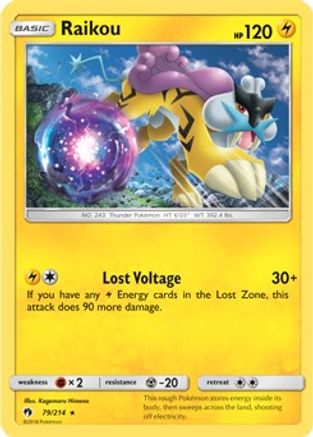 Raikou - 79/214 (SM Lost Thunder)/214  - Holofoil - Holo Rare