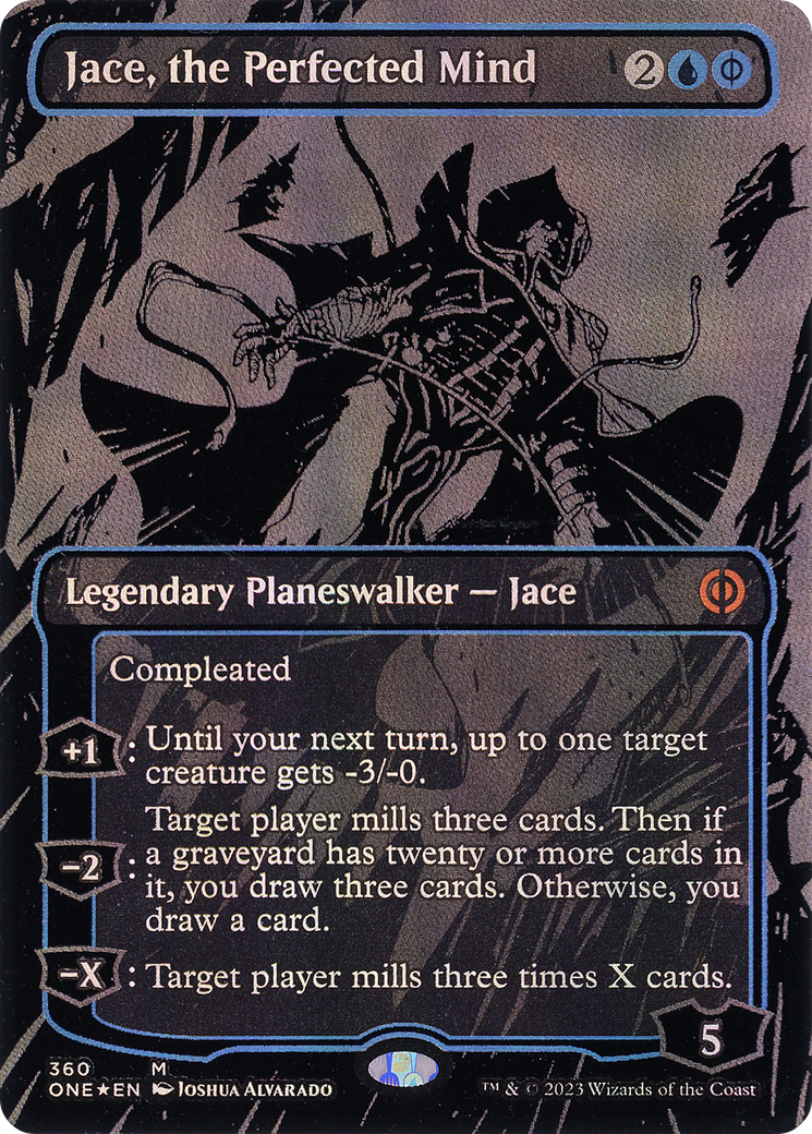 Jace, l'esprit parfait (feuille d'aluminium surélevée) [Phyrexia : Tous seront un] 