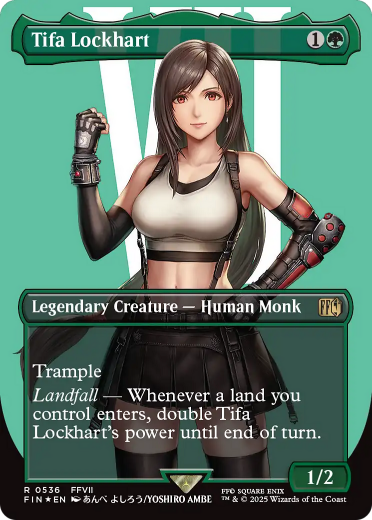 Tifa Lockhart (Borderless) (Surge Foil) (FIN-536) - FINAL FANTASY (Borderless) Foil