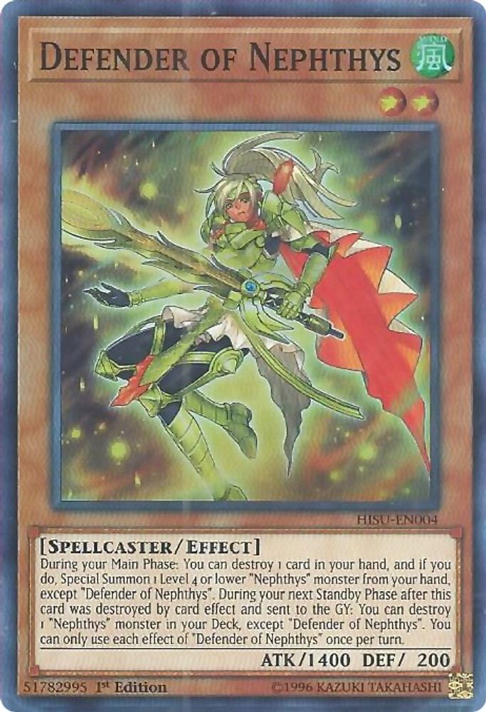 Defender of Nephthys (HISU-EN004) - Super Rare