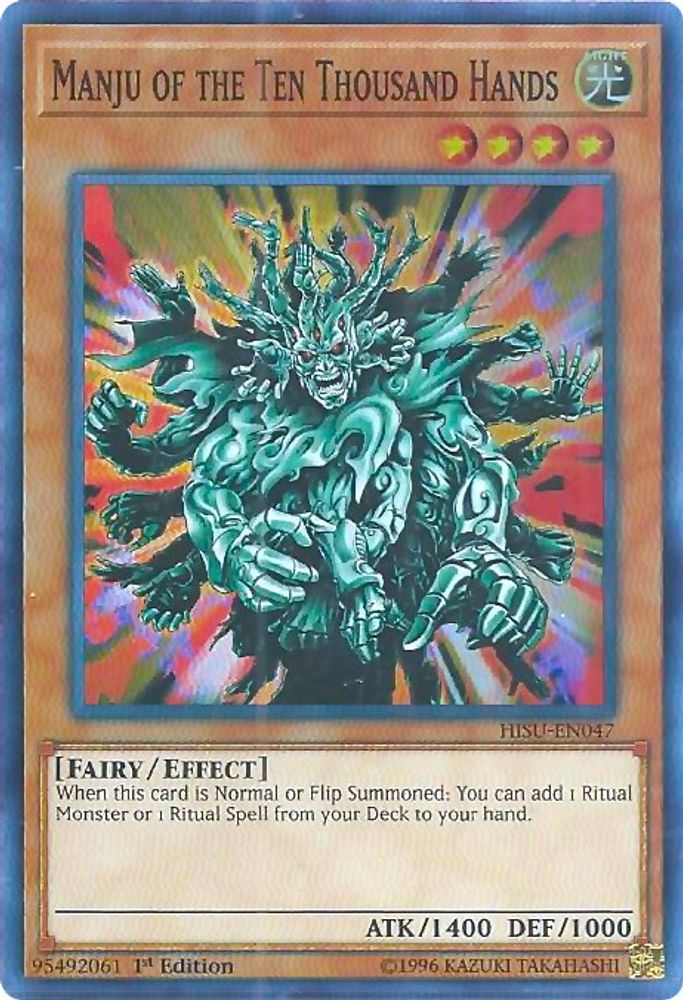 Manju of the Ten Thousand Hands (HISU-EN047) - Super Rare