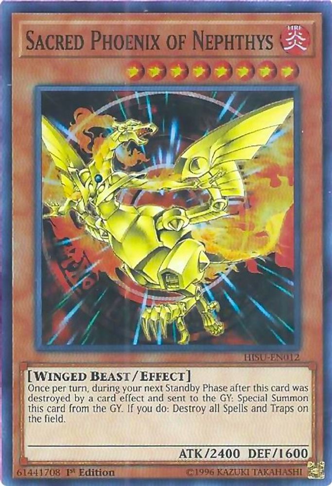 Sacred Phoenix of Nephthys (HISU-EN012) - Super Rare