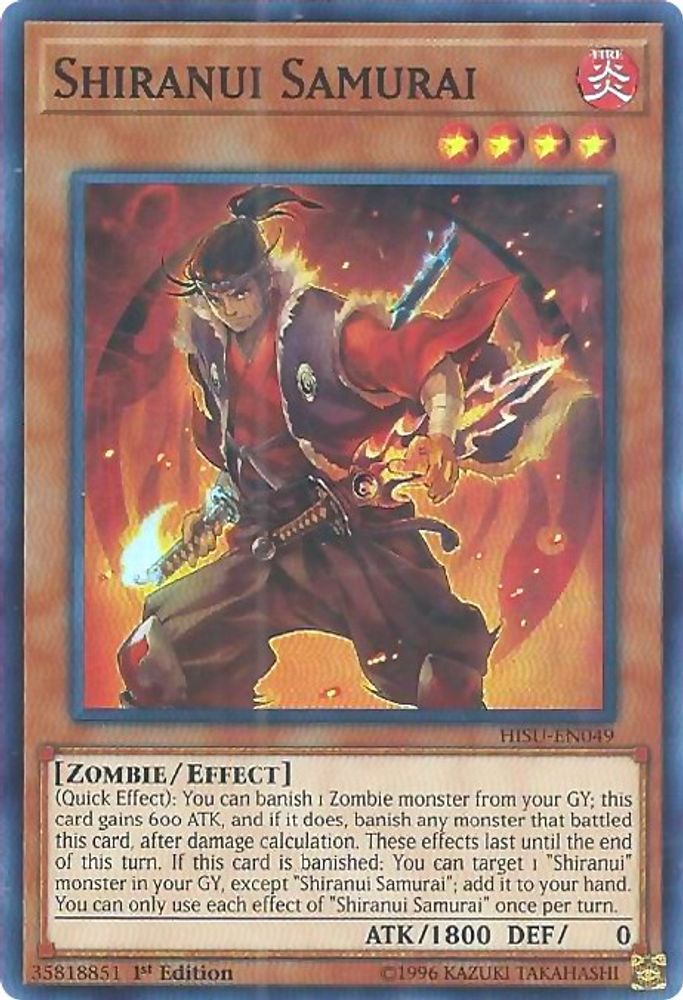 Shiranui Samurai (HISU-EN049) - Super Rare