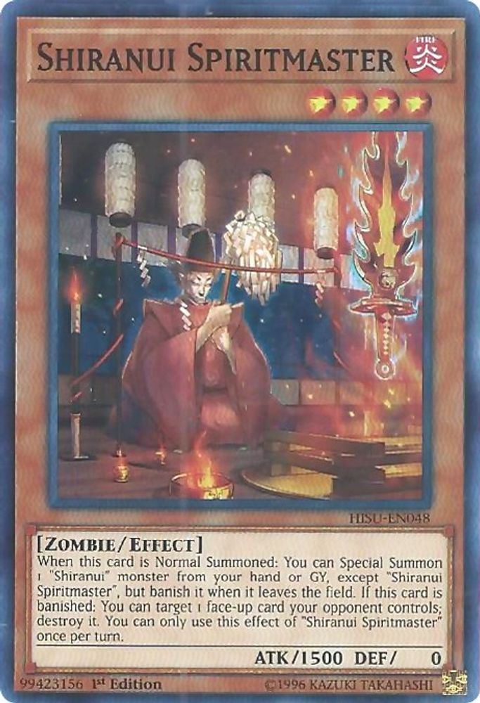 Shiranui Spiritmaster (HISU-EN048) - Super Rare