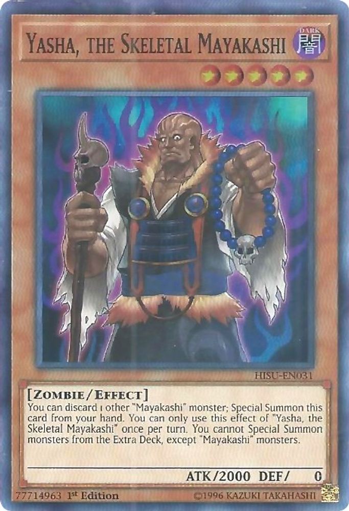 Yasha, the Skeletal Mayakashi (HISU-EN031) - Super Rare