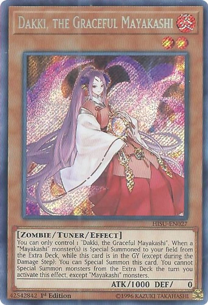 Dakki, the Graceful Mayakashi (HISU-EN027) - Secret Rare