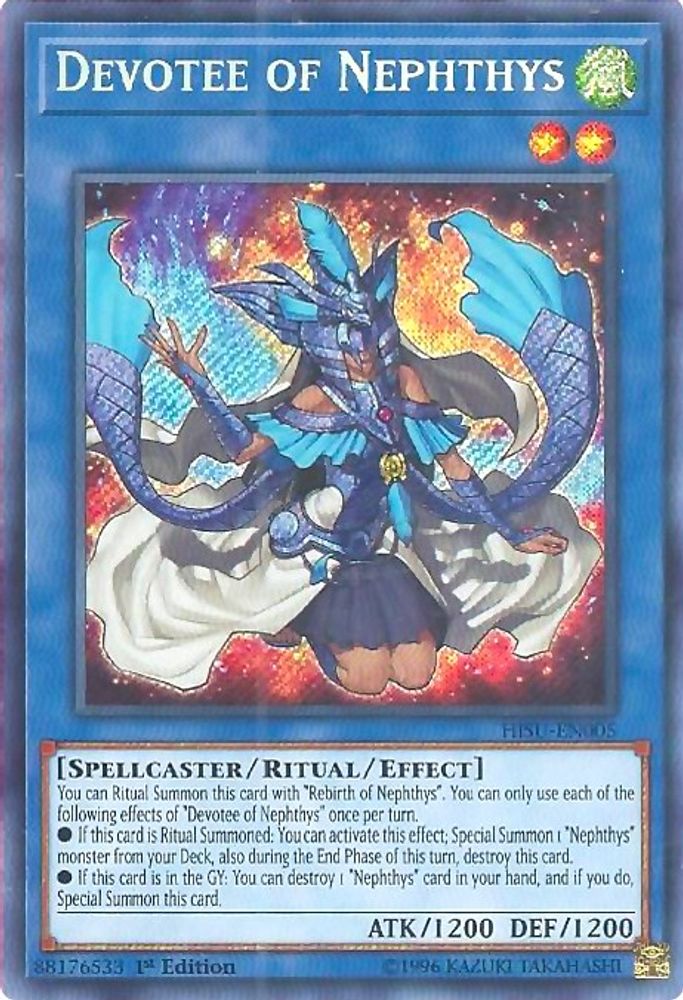 Devotee of Nephthys (HISU-EN005) - Secret Rare