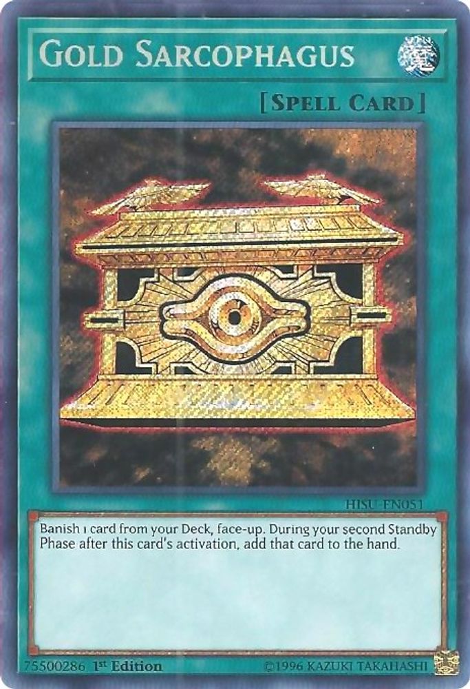Gold Sarcophagus (HISU-EN051) - Secret Rare