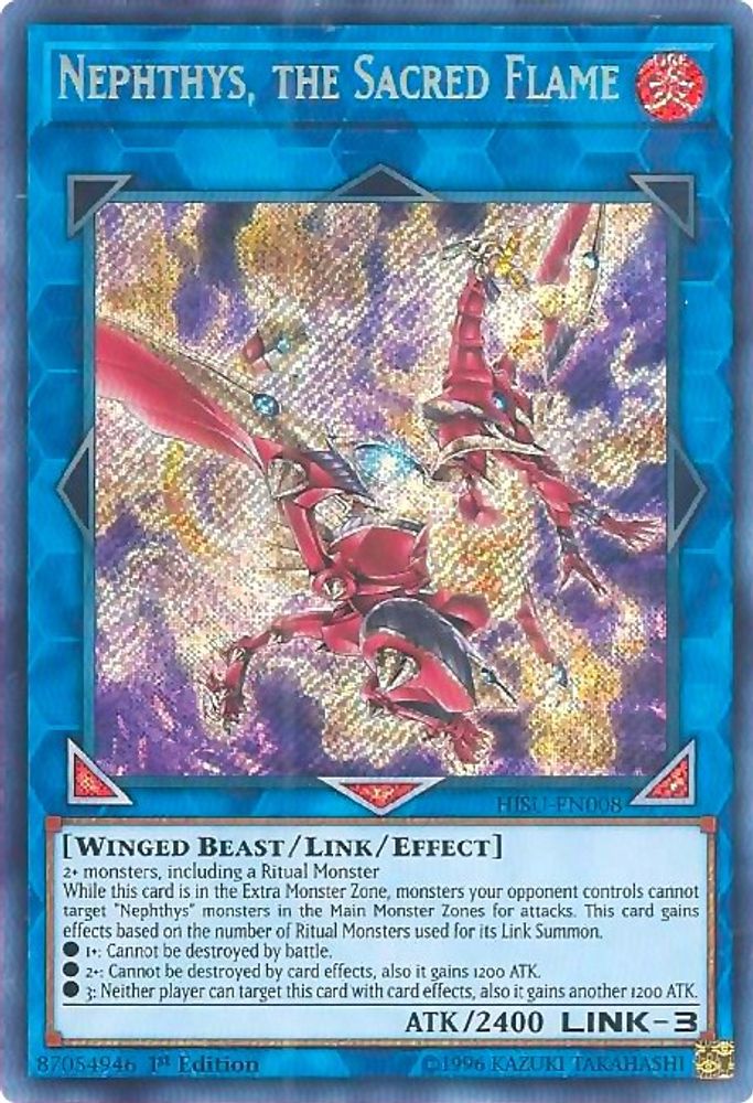Nephthys, the Sacred Flame (HISU-EN008) - Secret Rare
