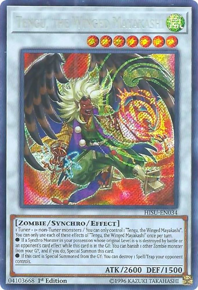 Tengu, the Winged Mayakashi (HISU-EN034) - Secret Rare