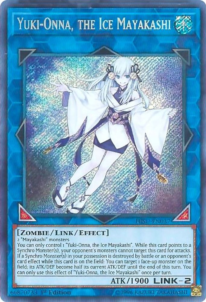 Yuki-Onna, the Ice Mayakashi (HISU-EN037) - Secret Rare