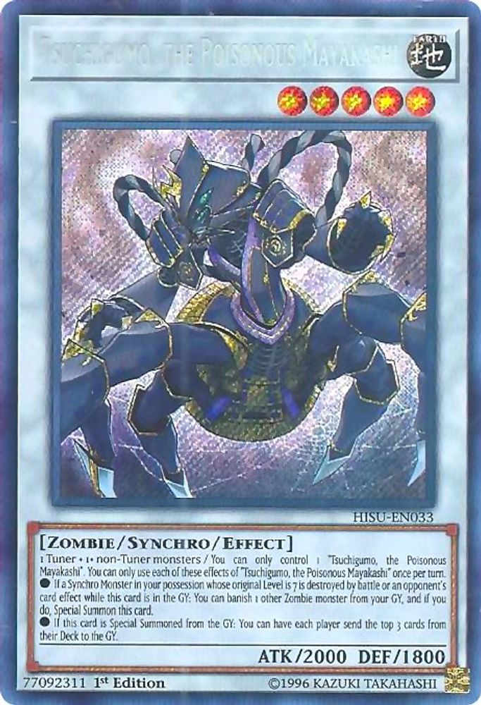 Tsuchigumo, the Poisonous Mayakashi (HISU-EN033) - Secret Rare