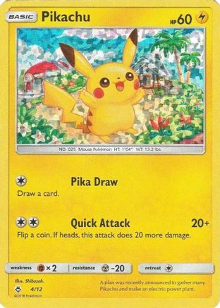 Pikachu - 4/12/12  - Holofoil - Promo