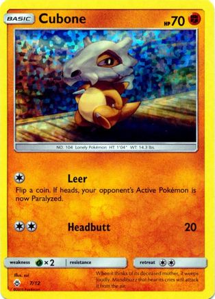 Cubone - 7/12/012  - Holofoil - Promo