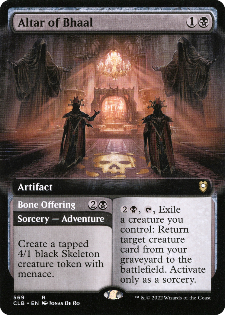Autel de Bhaal // Offrande d'os (art étendu) [Commander Legends : Battle for Baldur's Gate] 