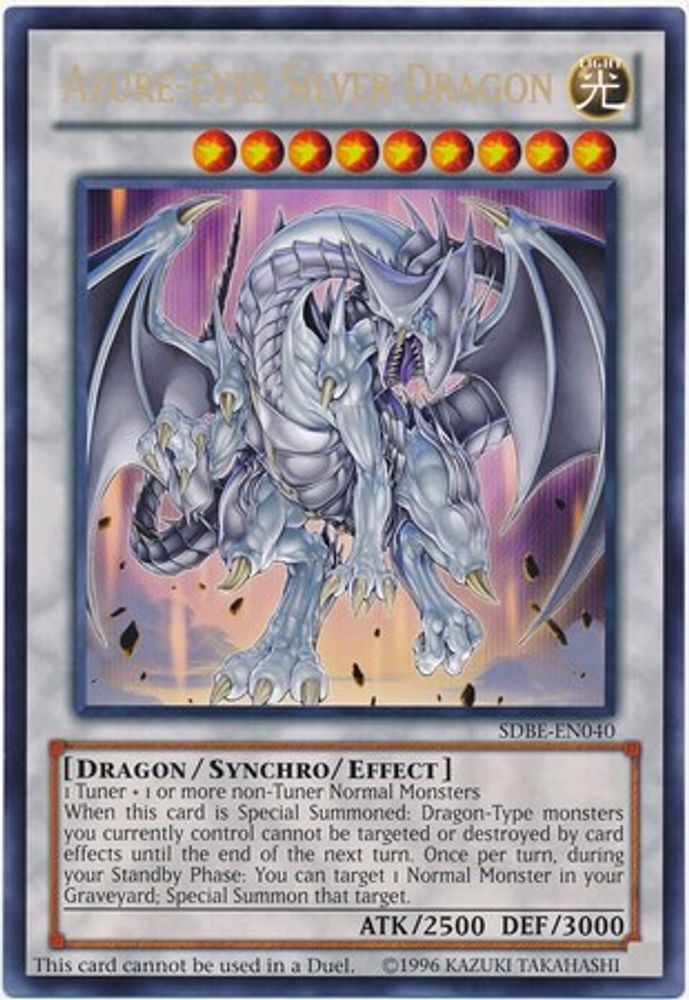 Azure-Eyes Silver Dragon (Oversized) (Silver Dragon) (SDBE-EN040) - Promo