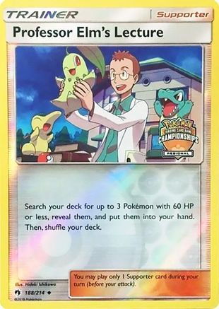 Professor Elm's Lecture - 188/214 (Regional Championships)/214  - Reverse Holofoil - Promo