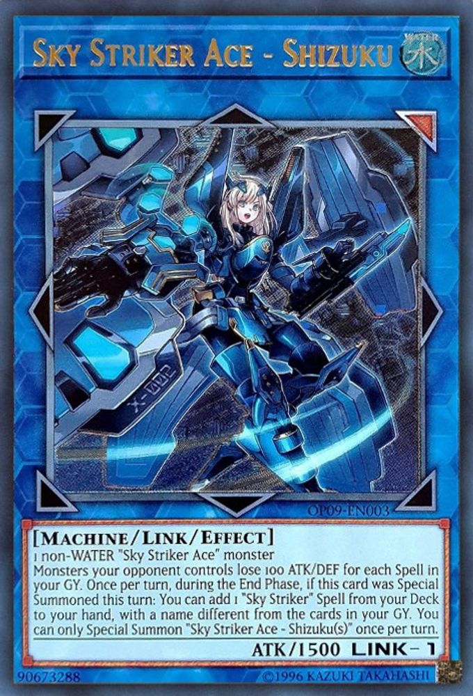 Sky Striker Ace - Shizuku (UTR) (OP09-EN003) - Ultimate Rare