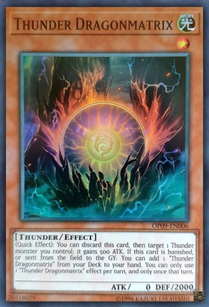 Thunder Dragonmatrix (OP09-EN006) - Super Rare