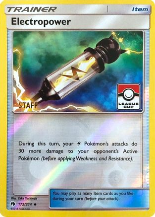Electropower - 172/214 (League Cup) [Staff]/214  - Reverse Holofoil - Promo