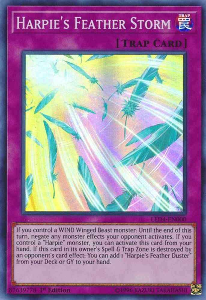 Harpie's Feather Storm (LED4-EN000) - Super Rare