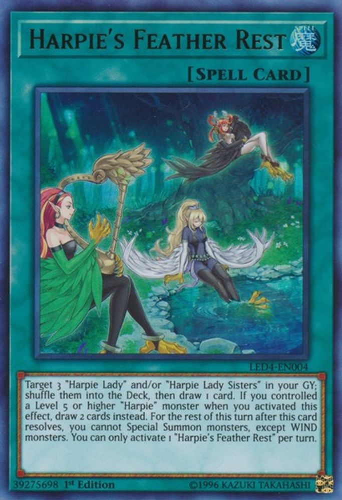 Harpie's Feather Rest (LED4-EN004) - Ultra Rare