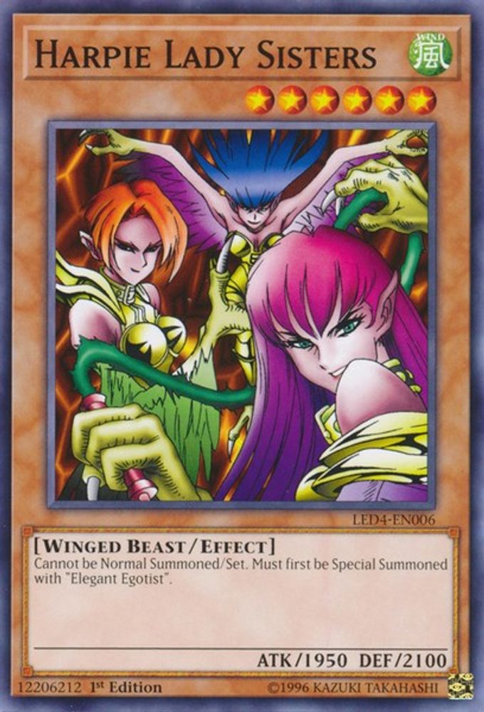 Harpie Lady Sisters (LED4-EN006) - Common