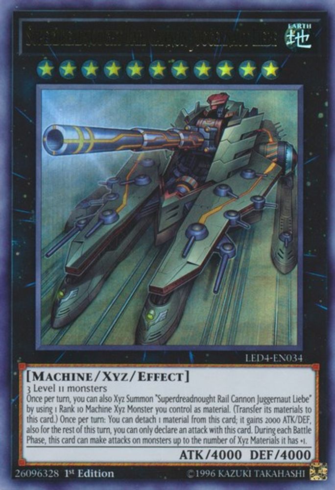 Superdreadnought Rail Cannon Juggernaut Liebe (LED4-EN034) - Ultra Rare